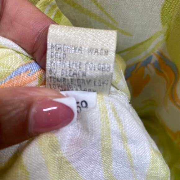 Cotton Connection Dress Medium Linen Hawaiian Tropical Floral‎ Vacation Resort - Picture 12 of 13